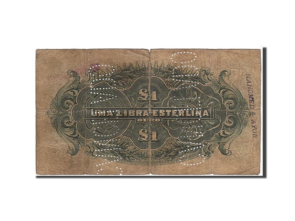 Mozambique, 1 Libra, 1919, KM #R6c, F(12-15), 075256