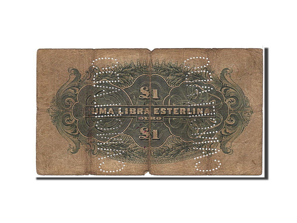 Mozambique, 1 Libra, 1919, KM #R6c, F(12-15), 021396