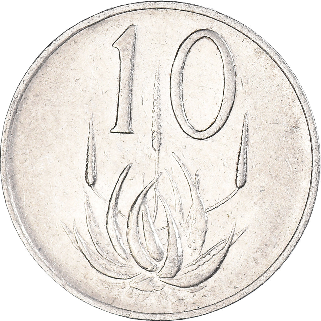 Moeda, África do Sul, 10 Cents, 1976