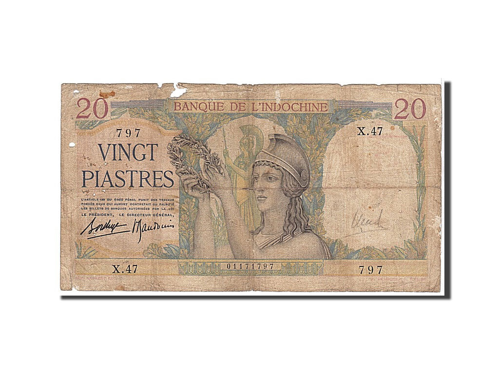 Indochine, 20 Piastres type 1932-39