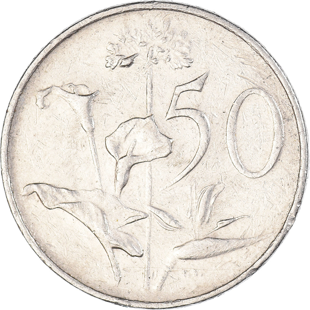 Moeda, África do Sul, 50 Cents, 1970