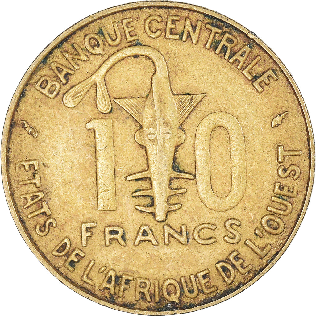 Moneta, Stati dell'Africa occidentale, 10 Francs, 1977