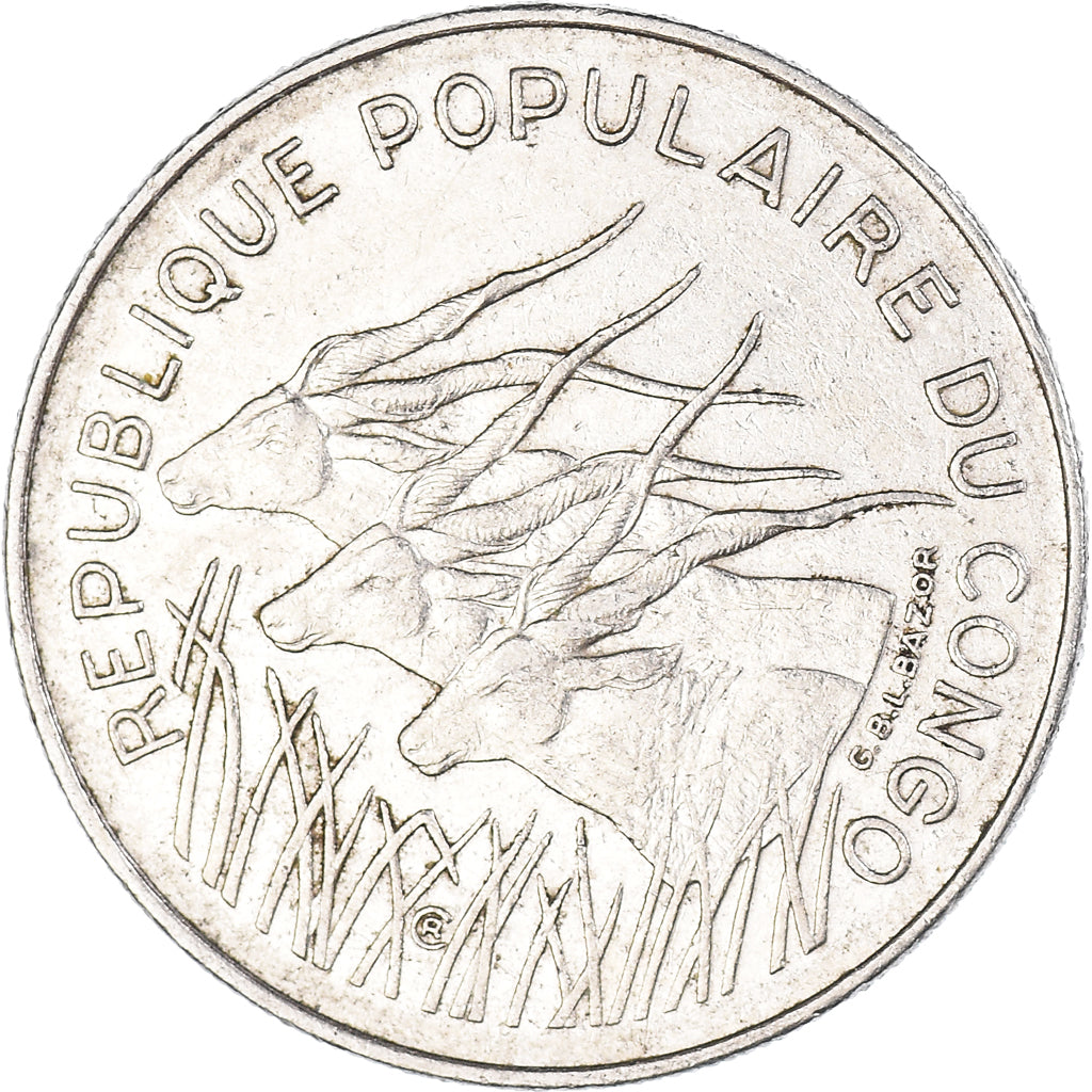 Münze, Congo Republic, 100 Francs, 1972