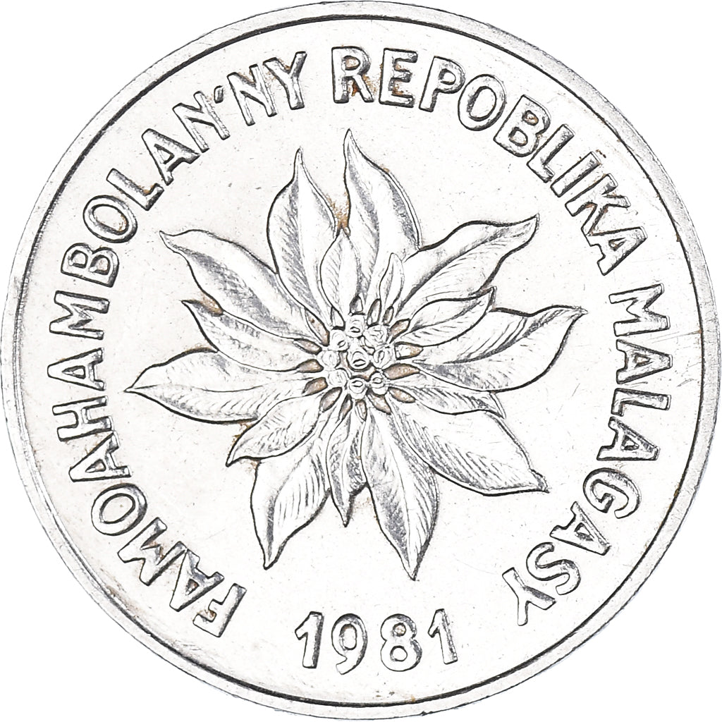 Moneta, Madagascar, 2 Francs, 1981
