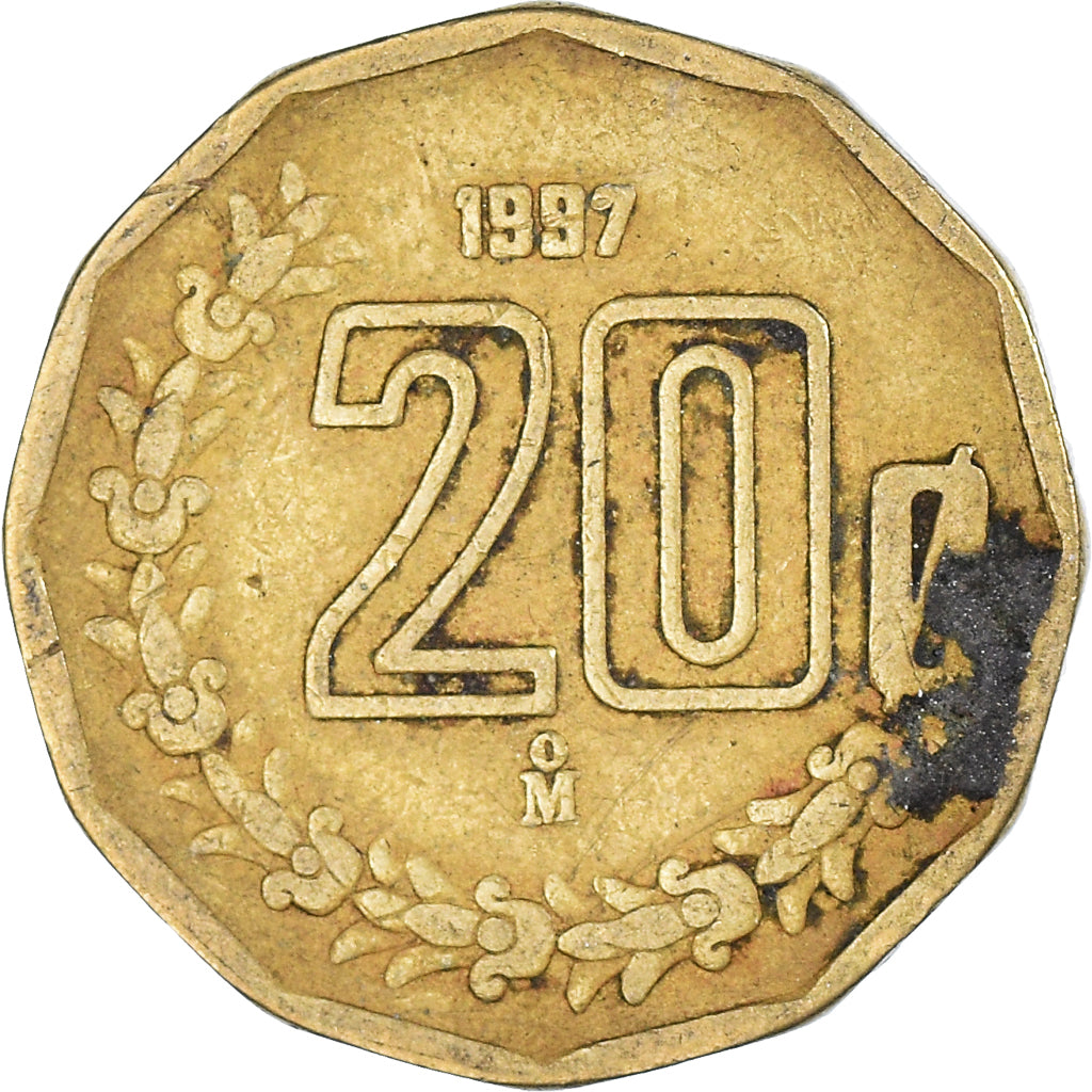 Moneta, Messico, 20 Centavos, 1997