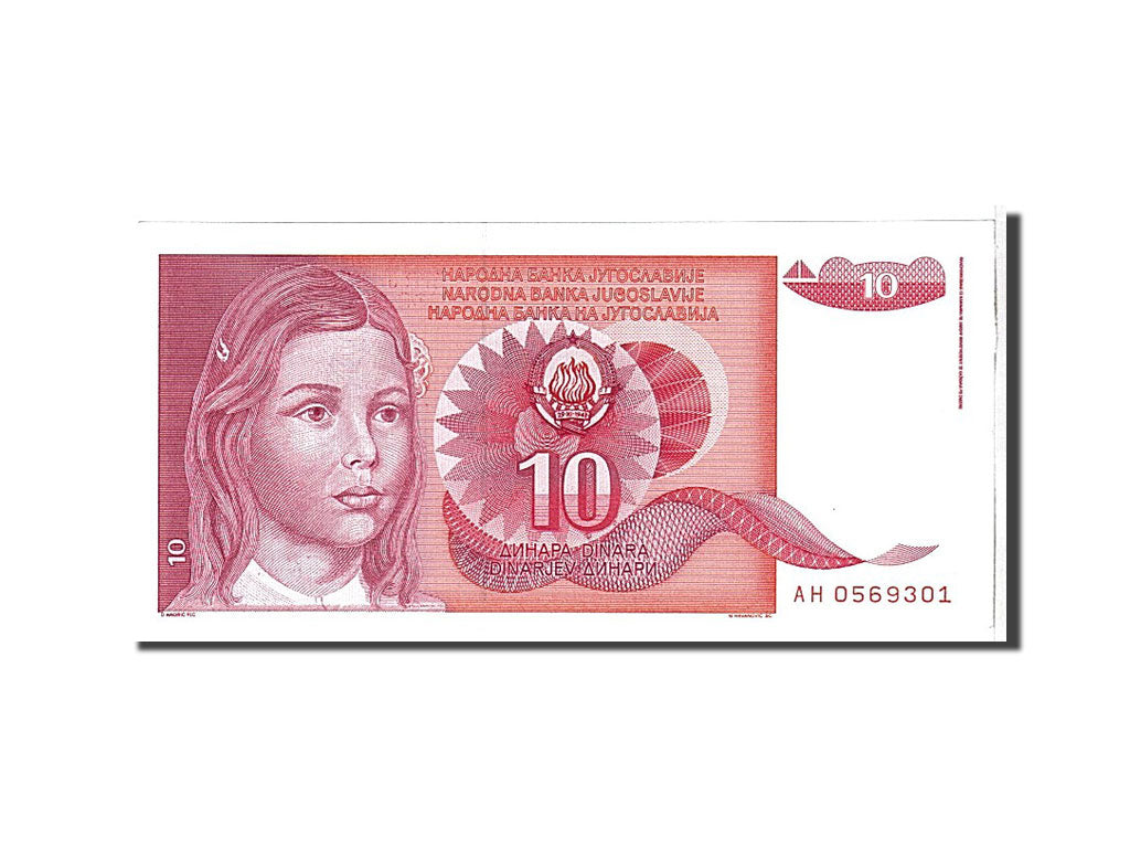 Billete, 10 Dinara, 1990, Yugoslavia, KM:103, UNC