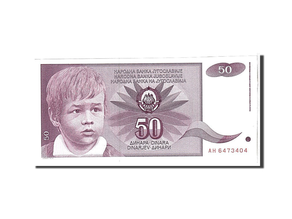 Billete, 50 Dinara, 1990, Yugoslavia, KM:104, UNC