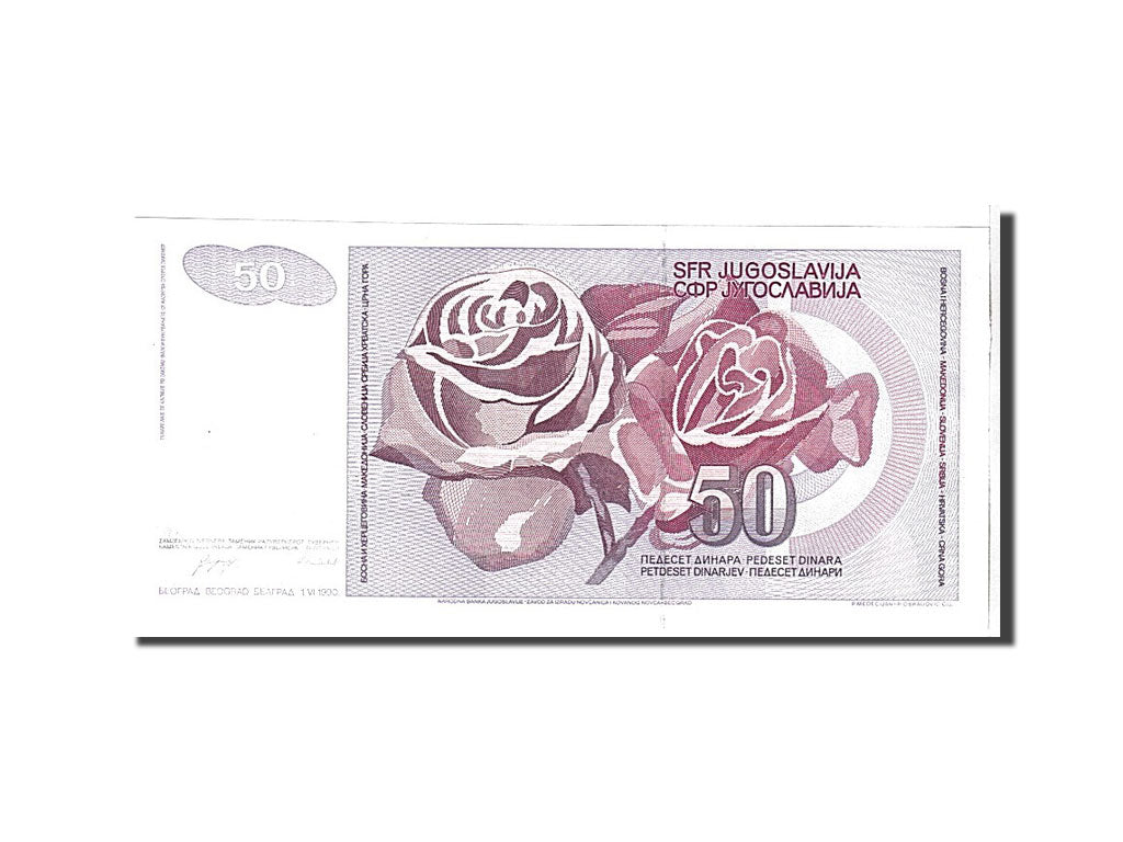 Billete, 50 Dinara, 1990, Yugoslavia, KM:104, UNC