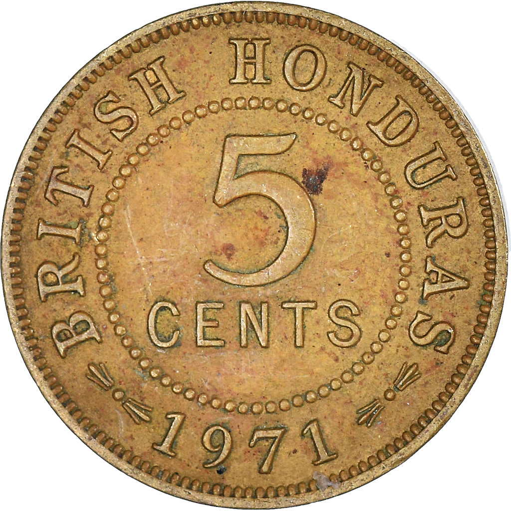 Munten, Brits Honduras, 5 Cents, 1971