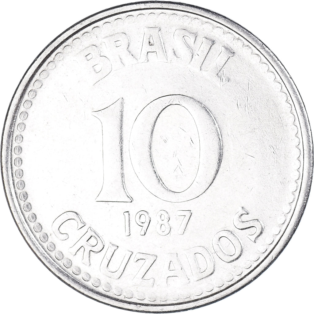 Coin, Brazil, 10 Centavos, 1987