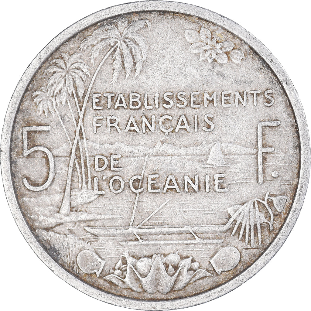 Coin, FRENCH OCEANIA, 5 Francs, 1952