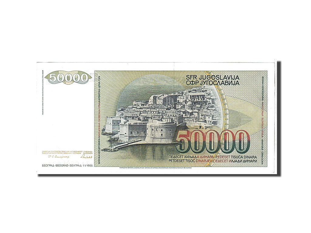 Banknote, Yugoslavia, 50,000 Dinara, 1988, KM:96, UNC(65-70)