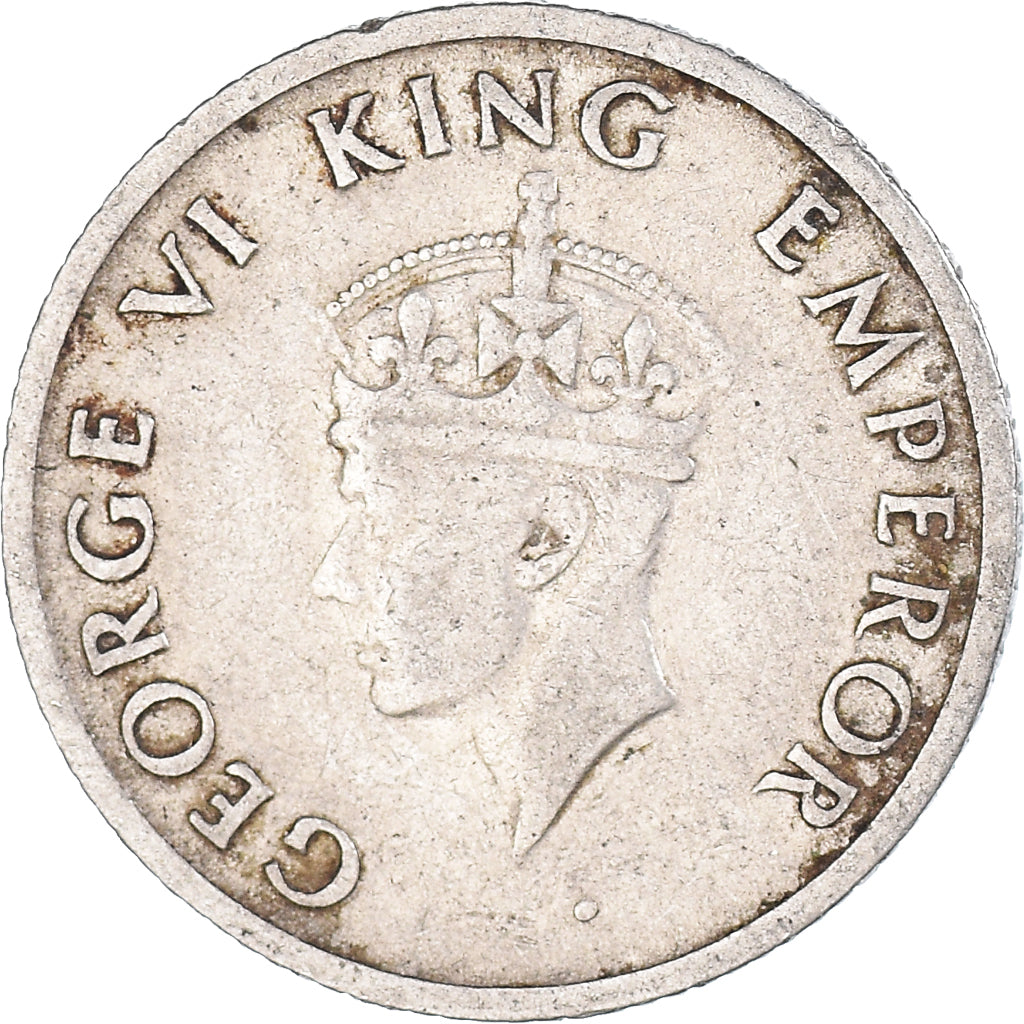 Coin, India, 1/4 Rupee, 1947