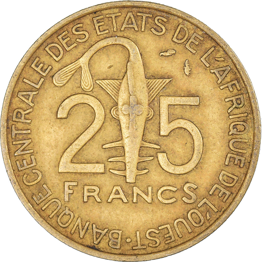 Munten, West Afrikaanse Staten, 25 Francs, 1976