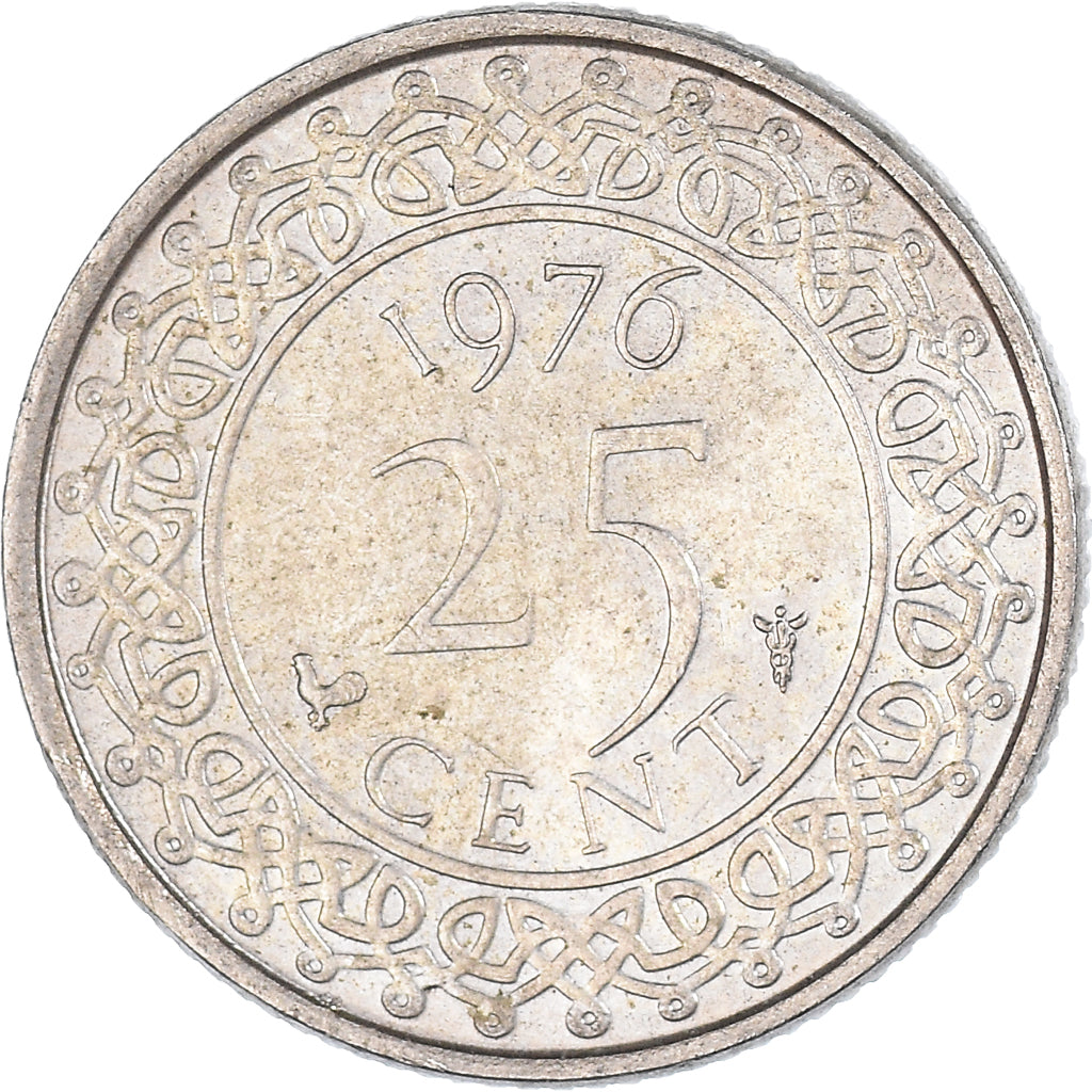 Munten, Suriname, 25 Cents, 1976