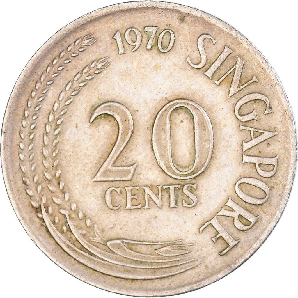 Moneta, Singapur, 20 Cents, 1970
