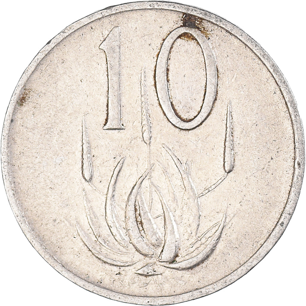 Moeda, África do Sul, 10 Cents, 1971