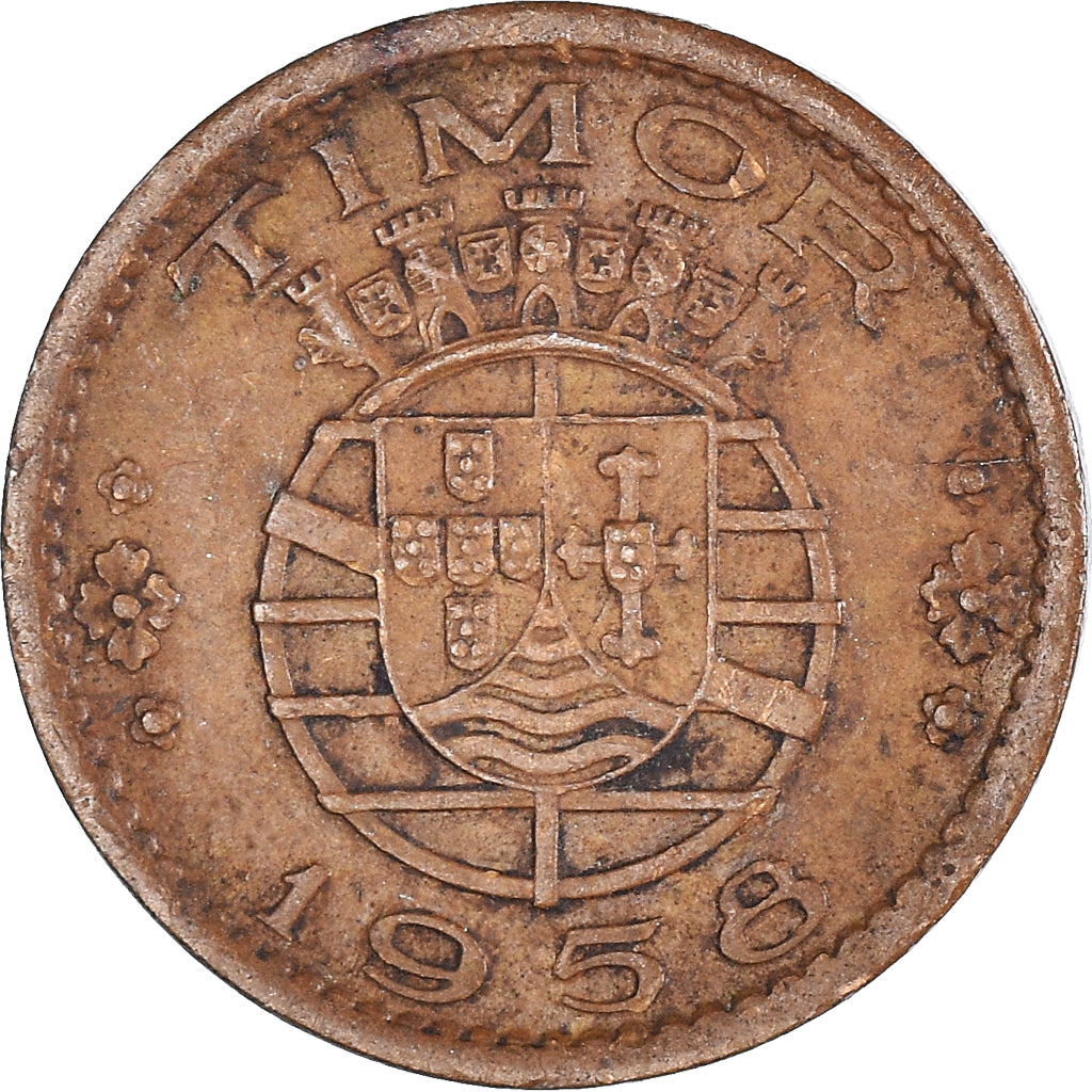 Münze, Timor, 10 Centavos, 1958