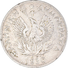 Moeda, Grécia, 5 Drachmai, 1930