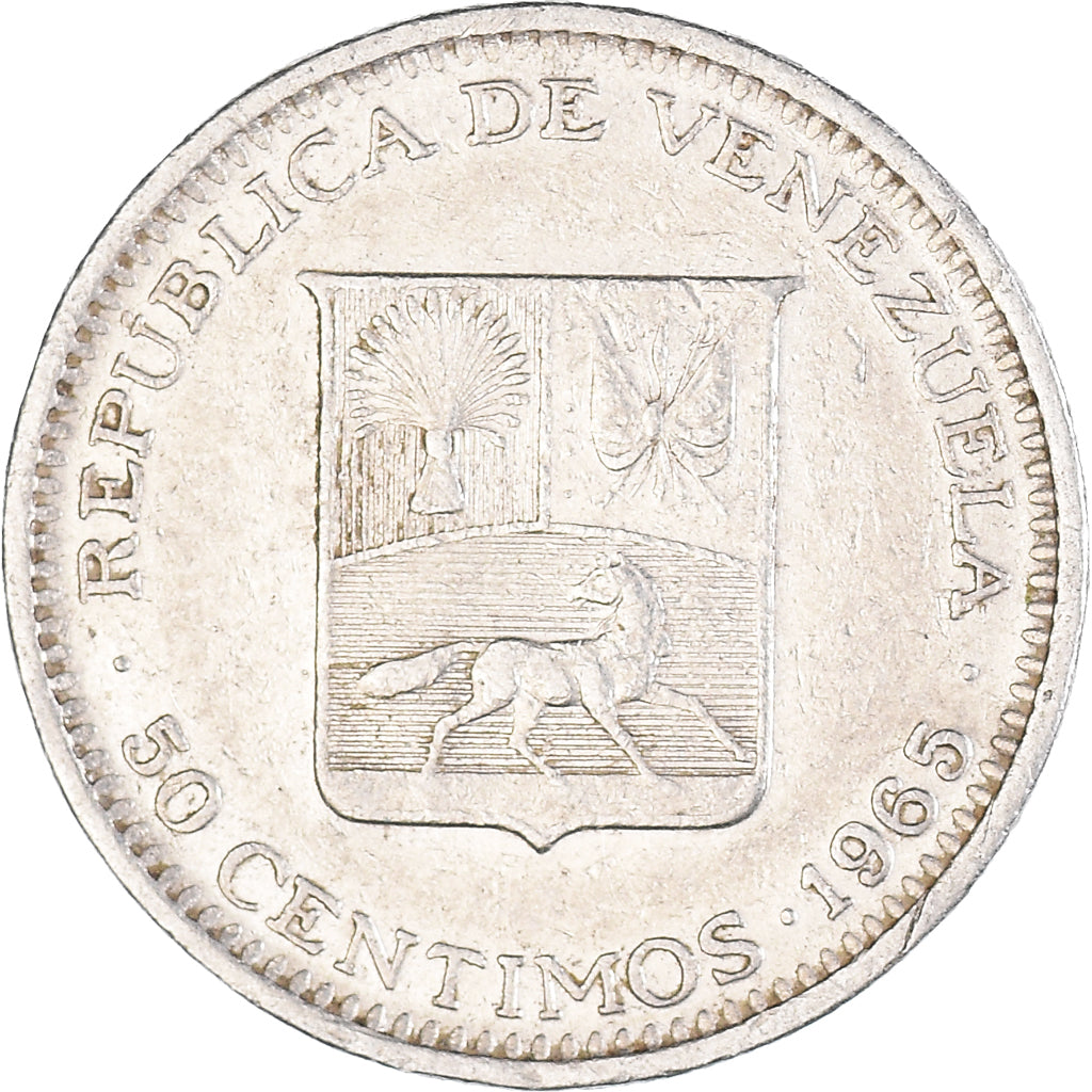 Moneda, Venezuela, 50 Centimos, 1965