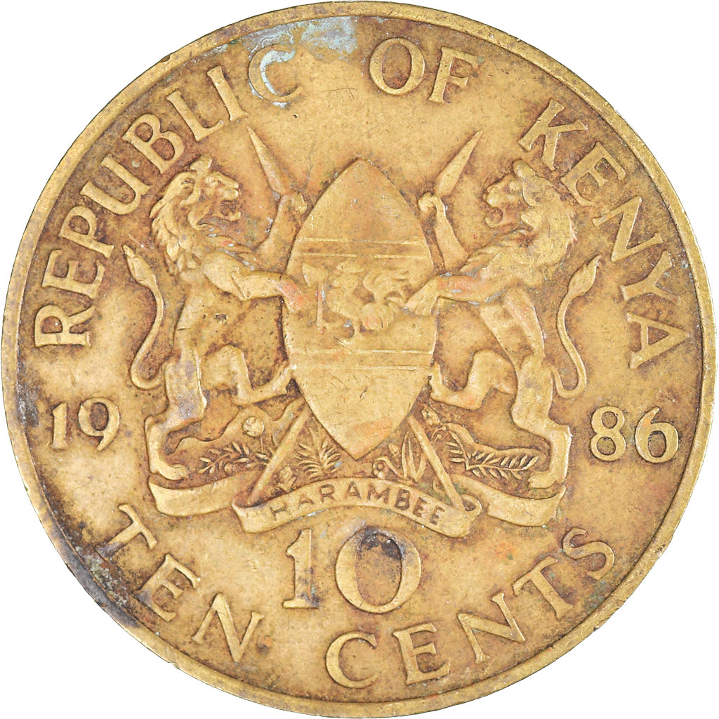 Munten, Kenia, 10 Cents, 1986