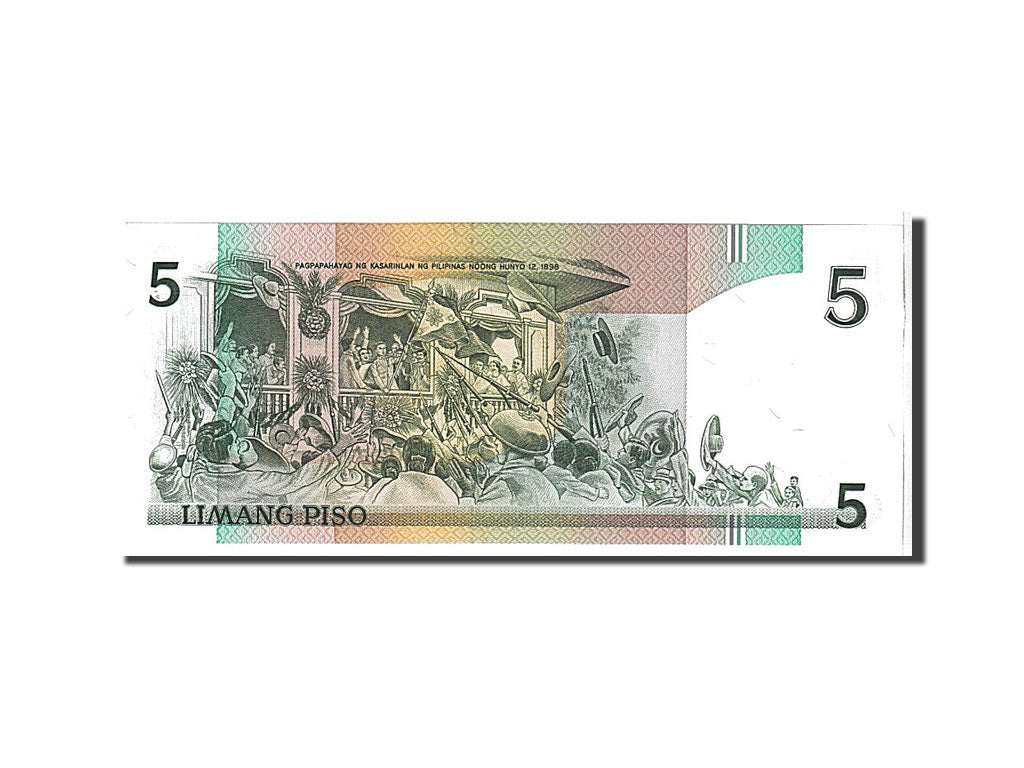 Banknote, Philippines, 5 Piso, 1995, KM:180, UNC(65-70)