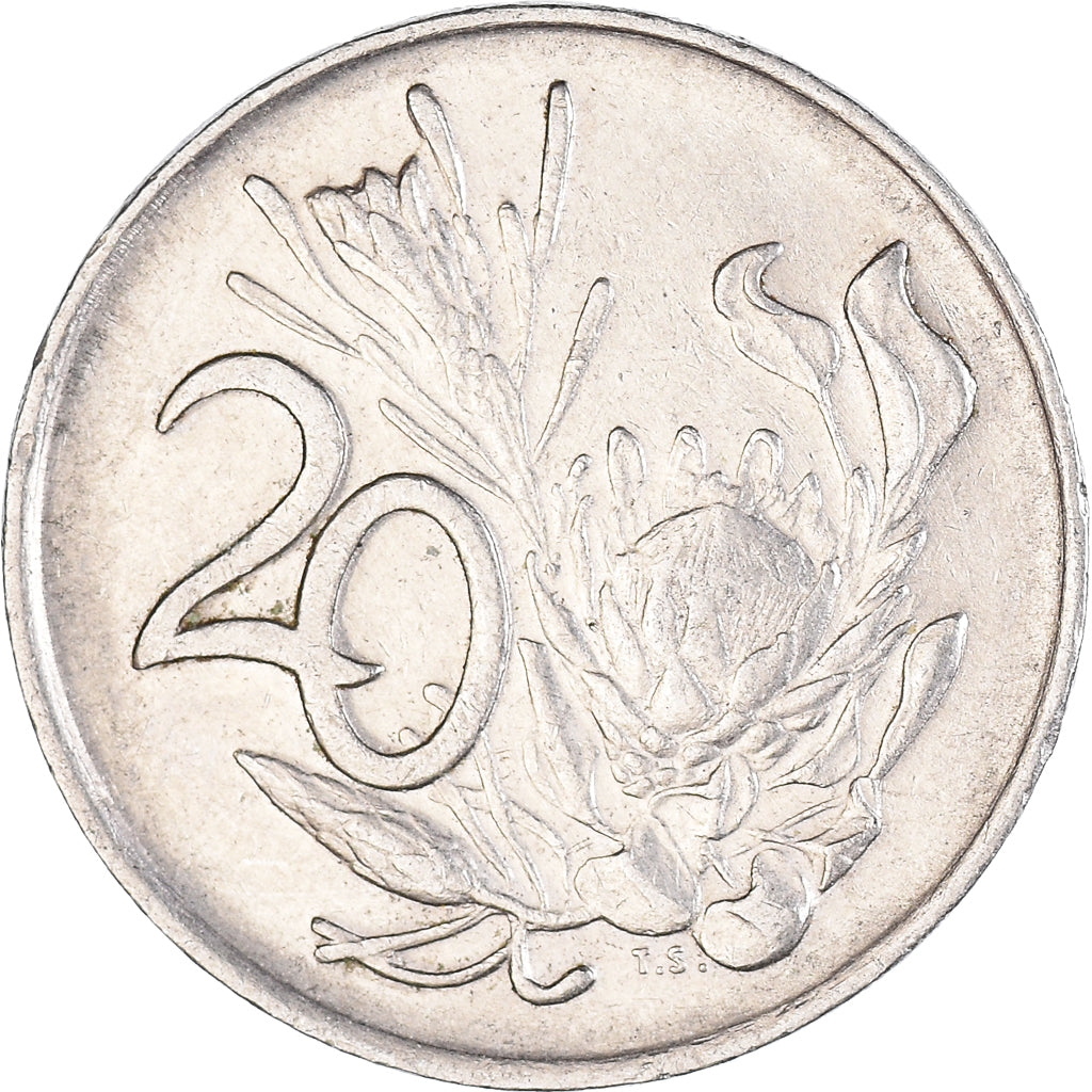 Monnaie, Afrique du Sud, 20 Cents, 1977