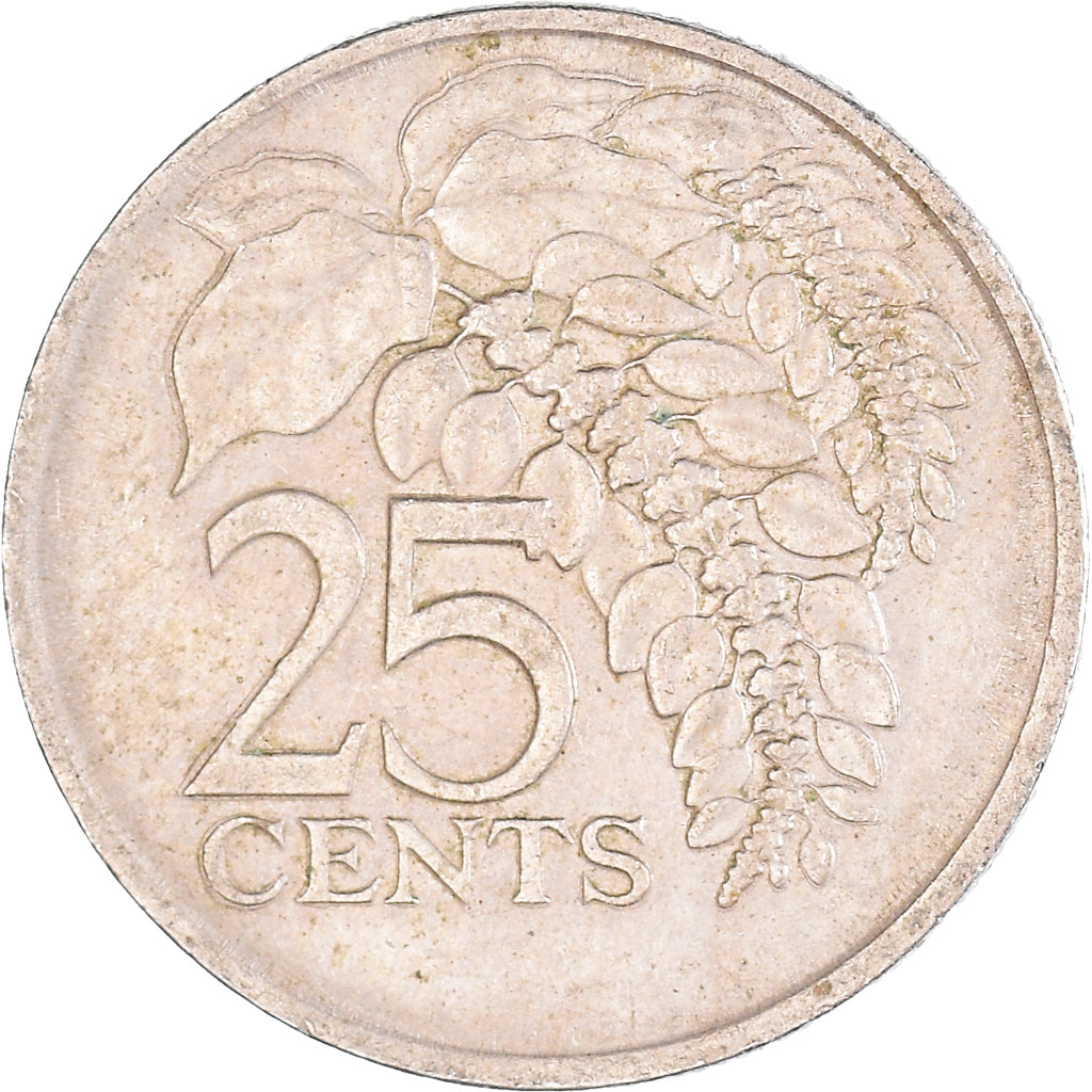 Moneta, TRINIDAD E TOBAGO, 25 Cents, 1976