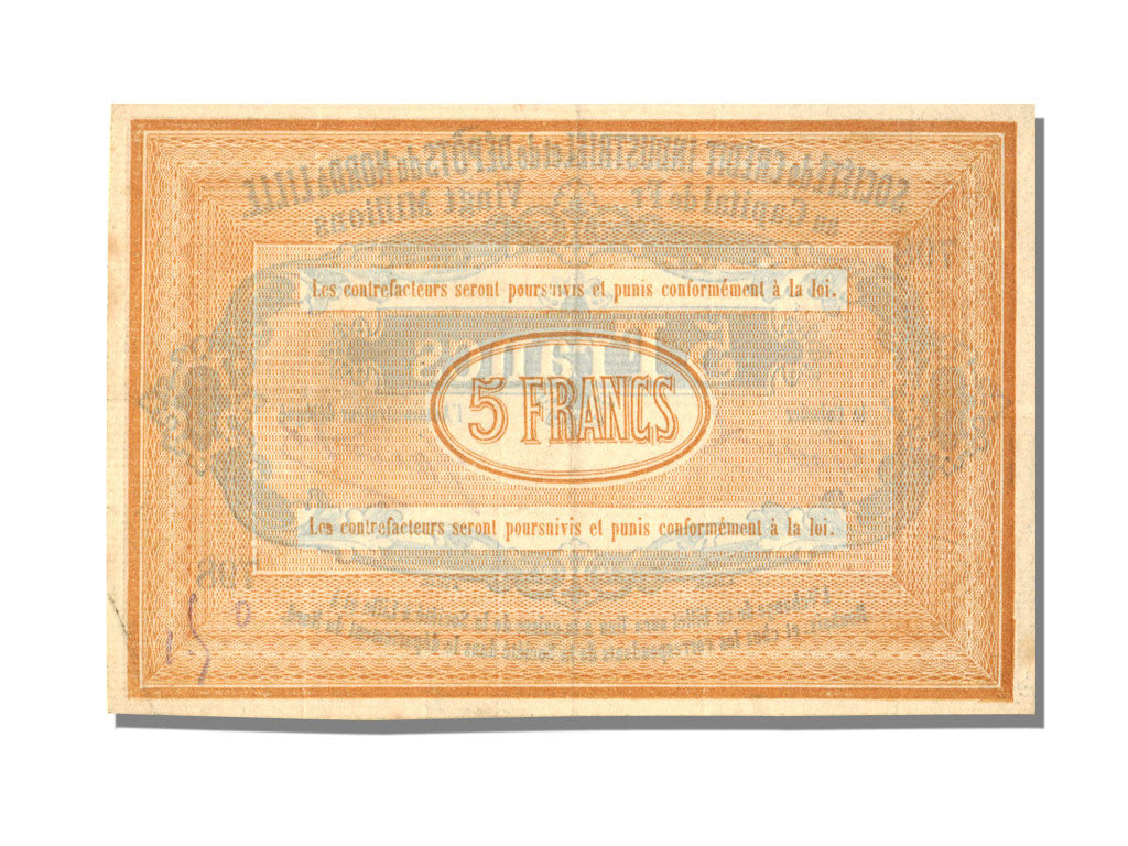 Banknote, 5 Francs, 1870, France, AU(55-58)
