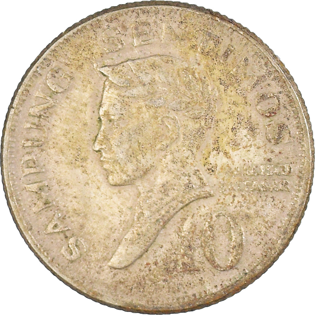 Coin, Philippines, 10 Sentimos, 1972