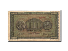 Greece, 100,000 Drachmai, 1944, KM #125b, AU(50-53), 059032ZB