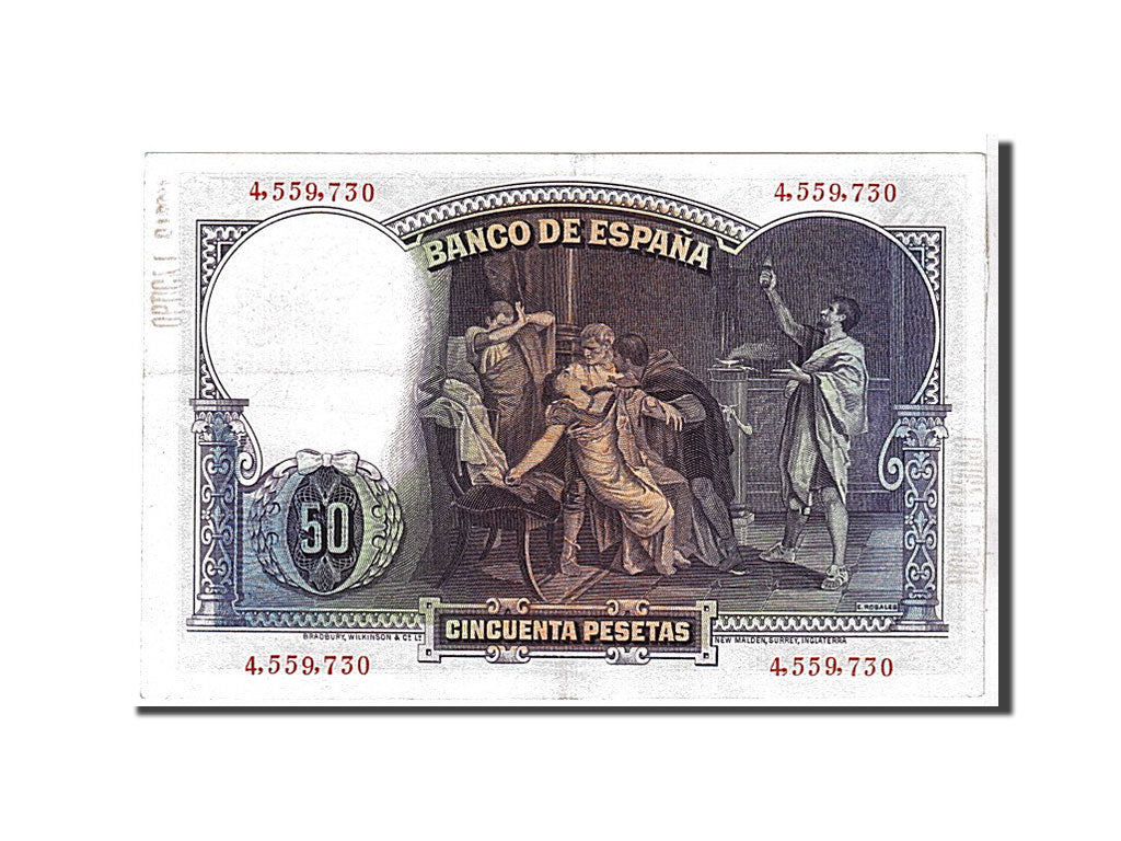 Spain, 50 Pesetas, 1931, KM #82, UNC(60-62), 4559730