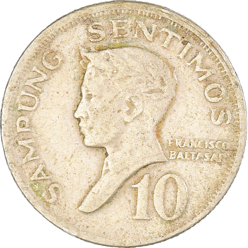 Monnaie, Philippines, 10 Sentimos, 1970