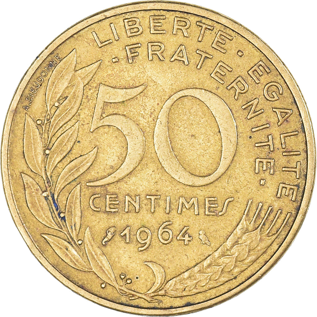 Coin, France, 50 Centimes, 1964