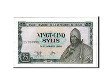 Billete, 25 Sylis, 1980, Guinea, KM:24a, EBC+