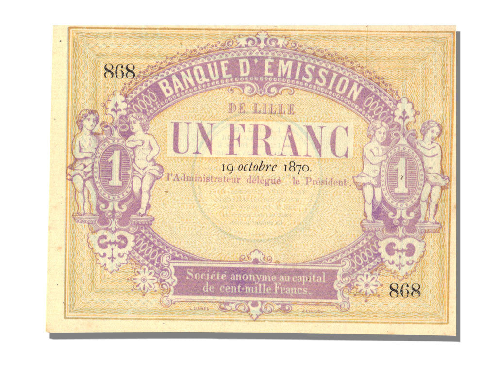 Billete, 1 Franc, 1870, Francia, UNC
