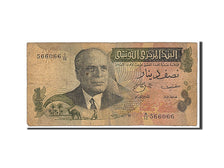 Tunisia, 1 Dinar, 1973, KM #70, VF(20-25), 566066