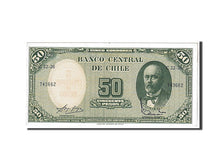 Banknote, Chile, 5 Centesimos on 50 Pesos, 1960, KM:126b, UNC(65-70)