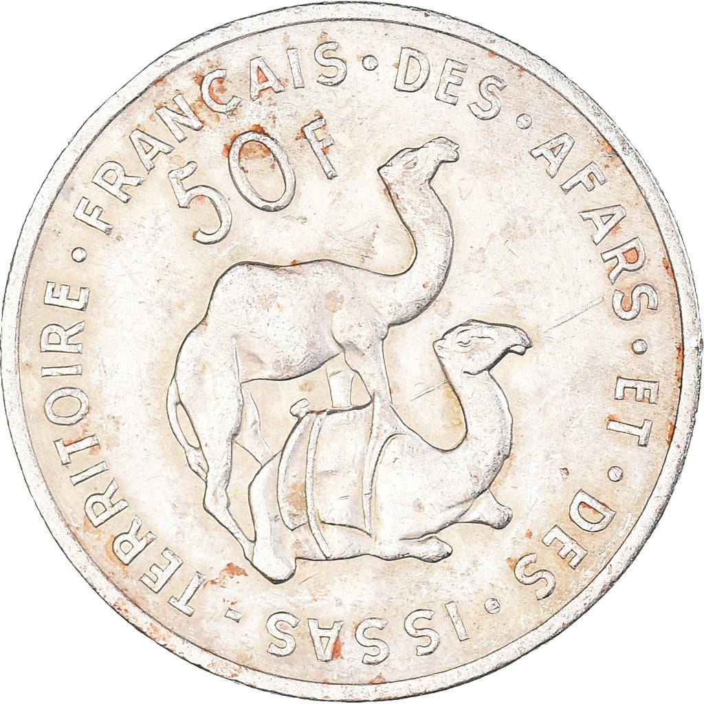 Moneda, TERRITORIO FRANCÉS DE LOS AFARS E ISSAS, 50 Francs, 1970