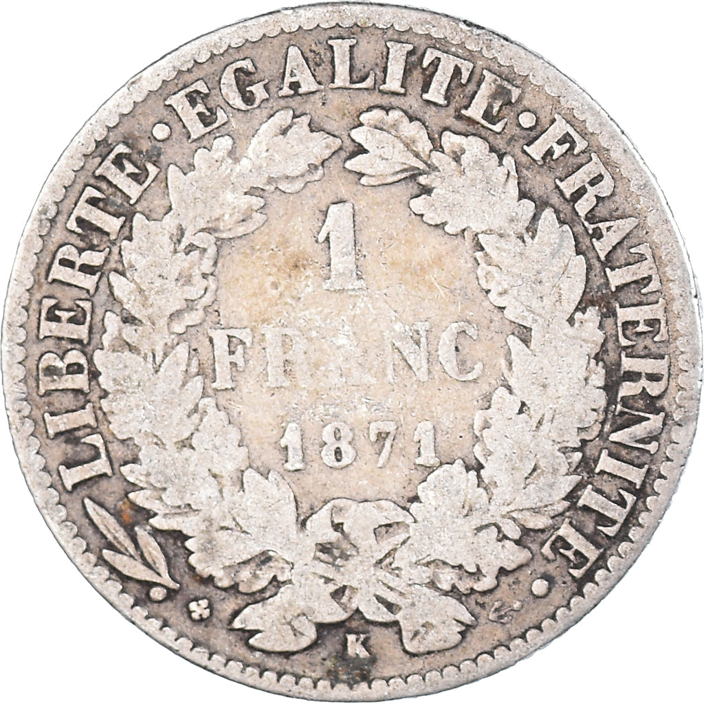 Moneta, Francia, Franc, 1871