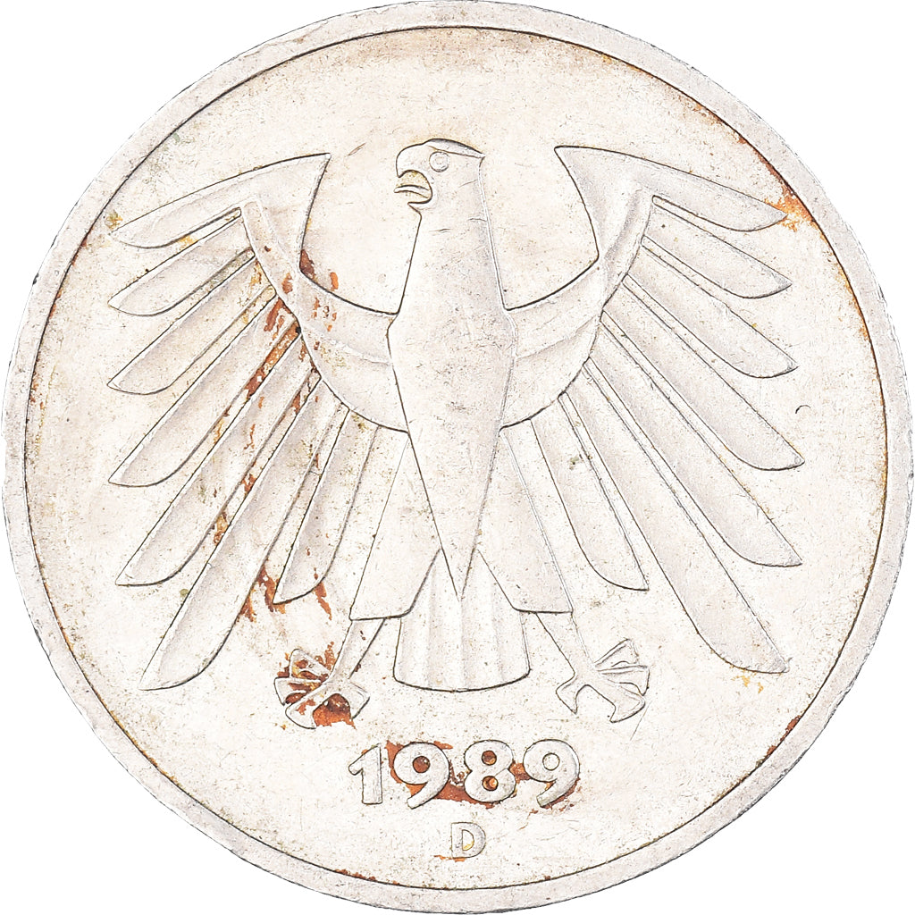Moneta, Germania, 5 Mark, 1989