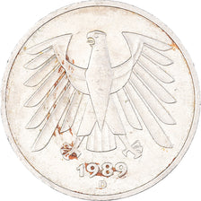 Moneta, Germania, 5 Mark, 1989