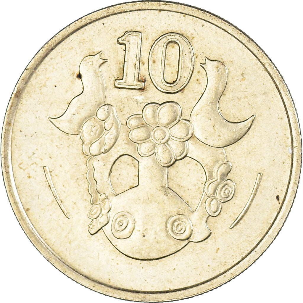 Moneta, Cipro, 10 Cents, 1991