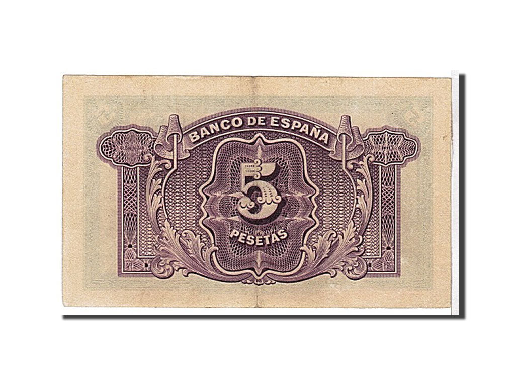 Biljet, Spanje, 5 Pesetas, 1935, KM:85a, SPL