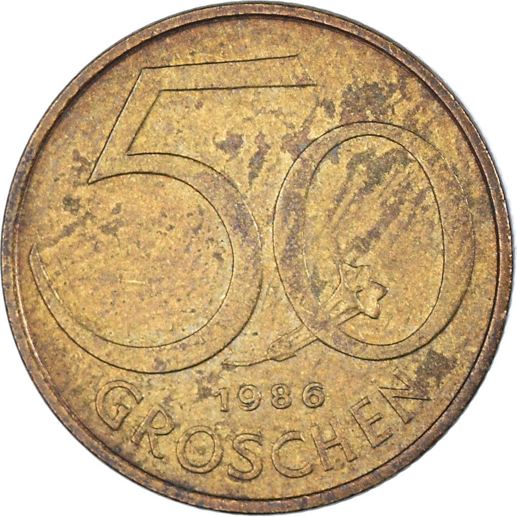 Coin, Austria, 50 Groschen, 1986