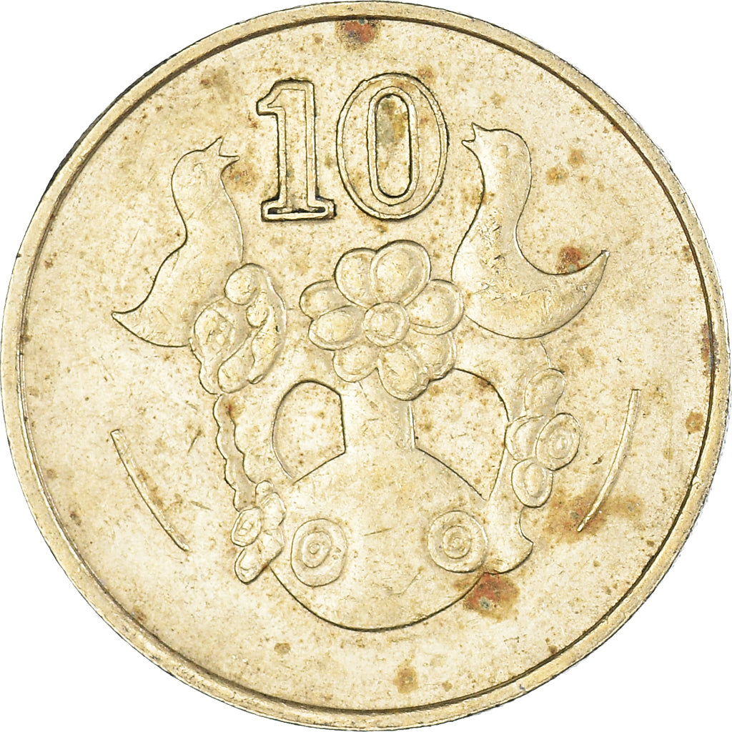 Moneta, Cipro, 10 Cents, 1985