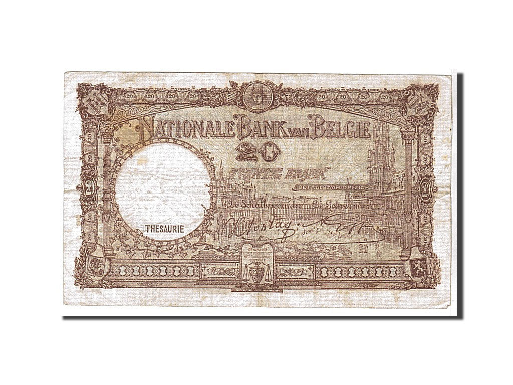 Belgium, 20 Francs, 1941, KM #111, EF(40-45), 8550A0022