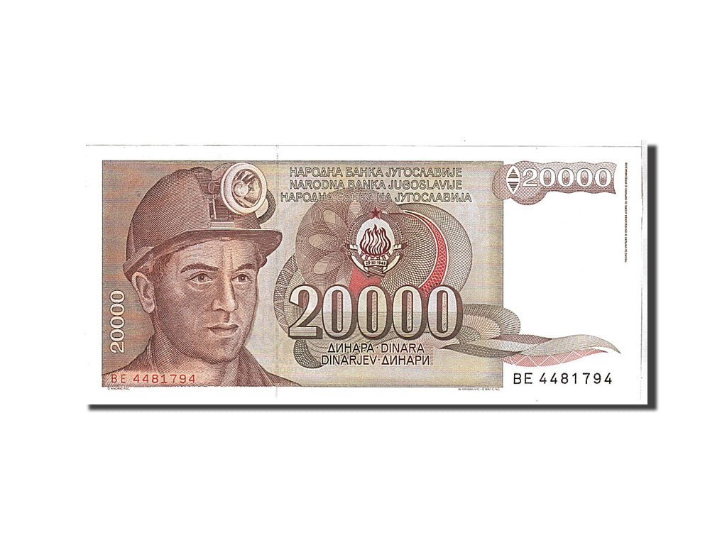Banknote, Yugoslavia, 20,000 Dinara, 1987, KM:95, UNC(65-70)