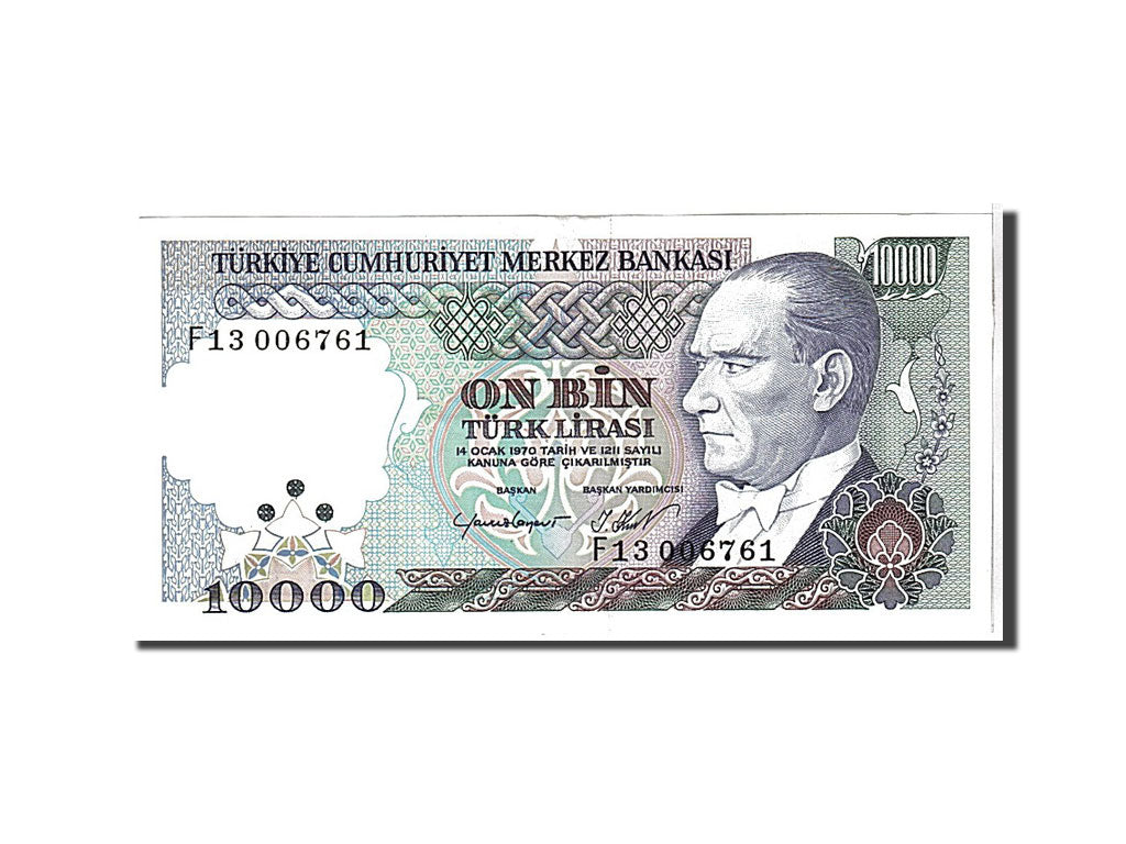 Billete, 10,000 Lira, 1989, Turquía, KM:200, SC