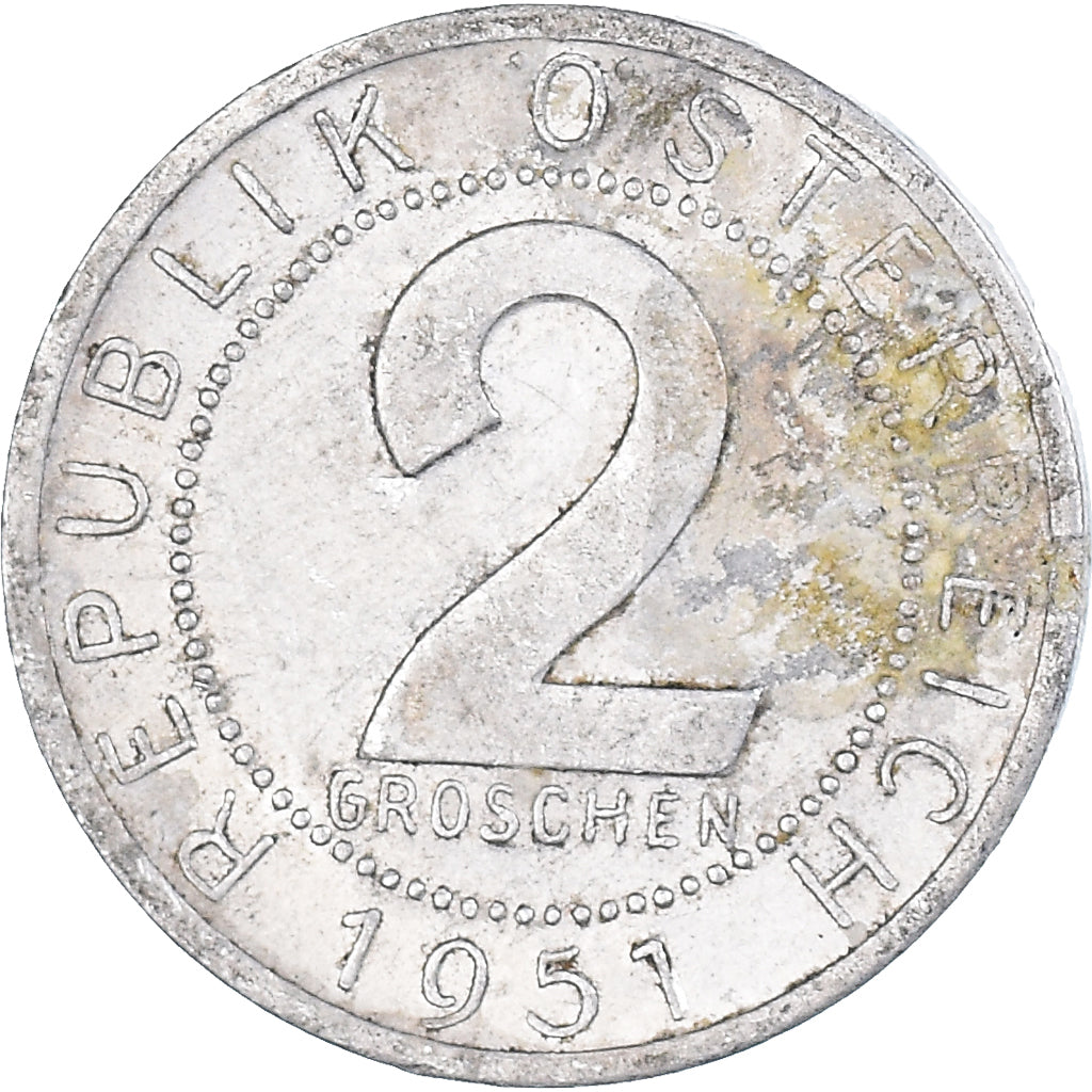 Coin, Austria, 2 Groschen, 1951